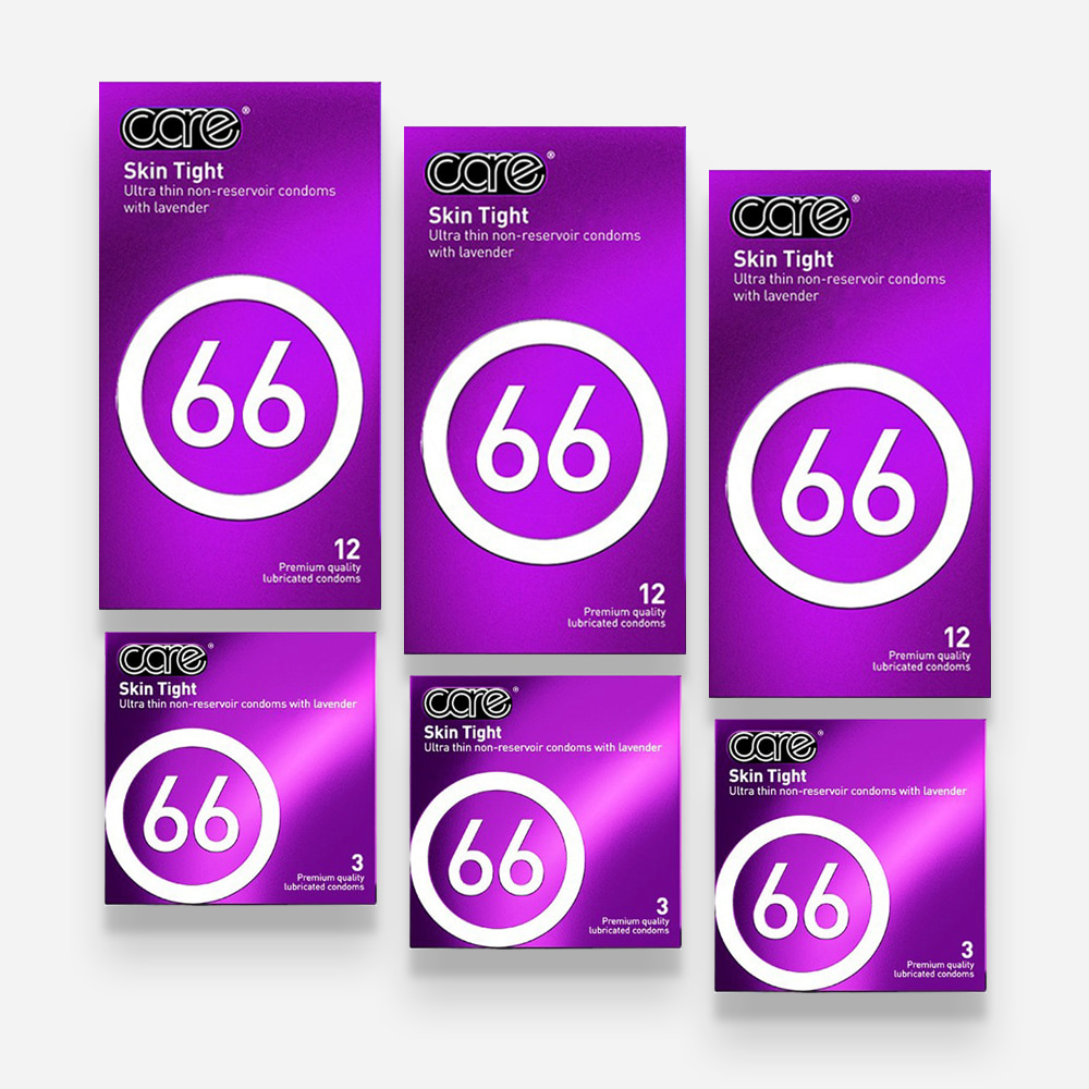 케어 66 스킨 타이트 3BOX - 36+9P - 콘돔 전문 쇼핑몰 | 콘도미스트